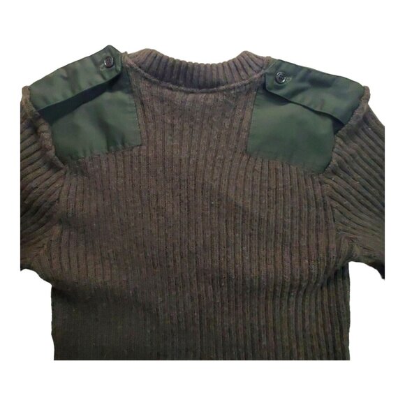 Military Sweater Men's 42 Green 100% Wool Pullover Commando Vintage Long Sleeve - Picture 12 of 15